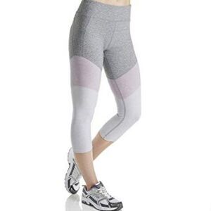 Calvin Klein High Rise Purple Colorblock Crop Grey Purple SZ Medium